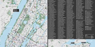 Manhattan fiets lane kaart