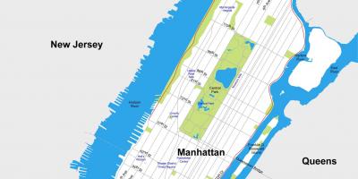 Manhattan stad kaart printable