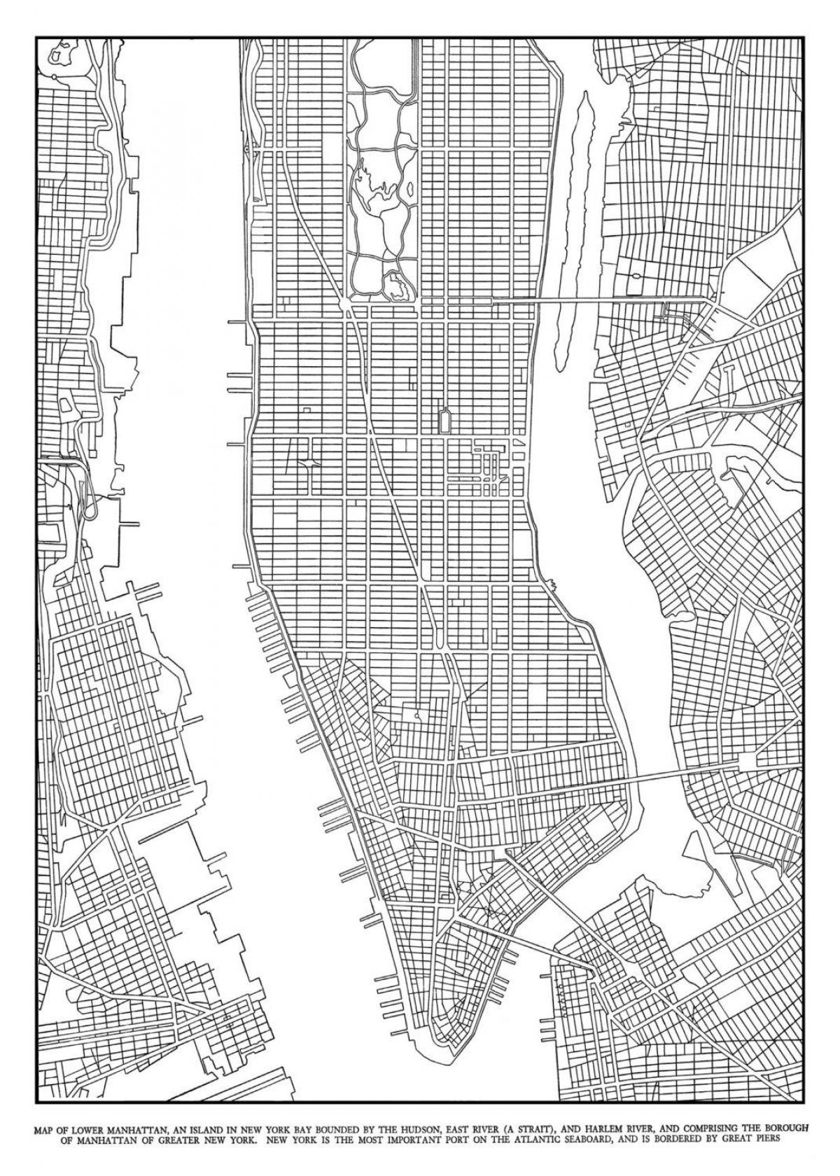 kaart van Manhattan rooster