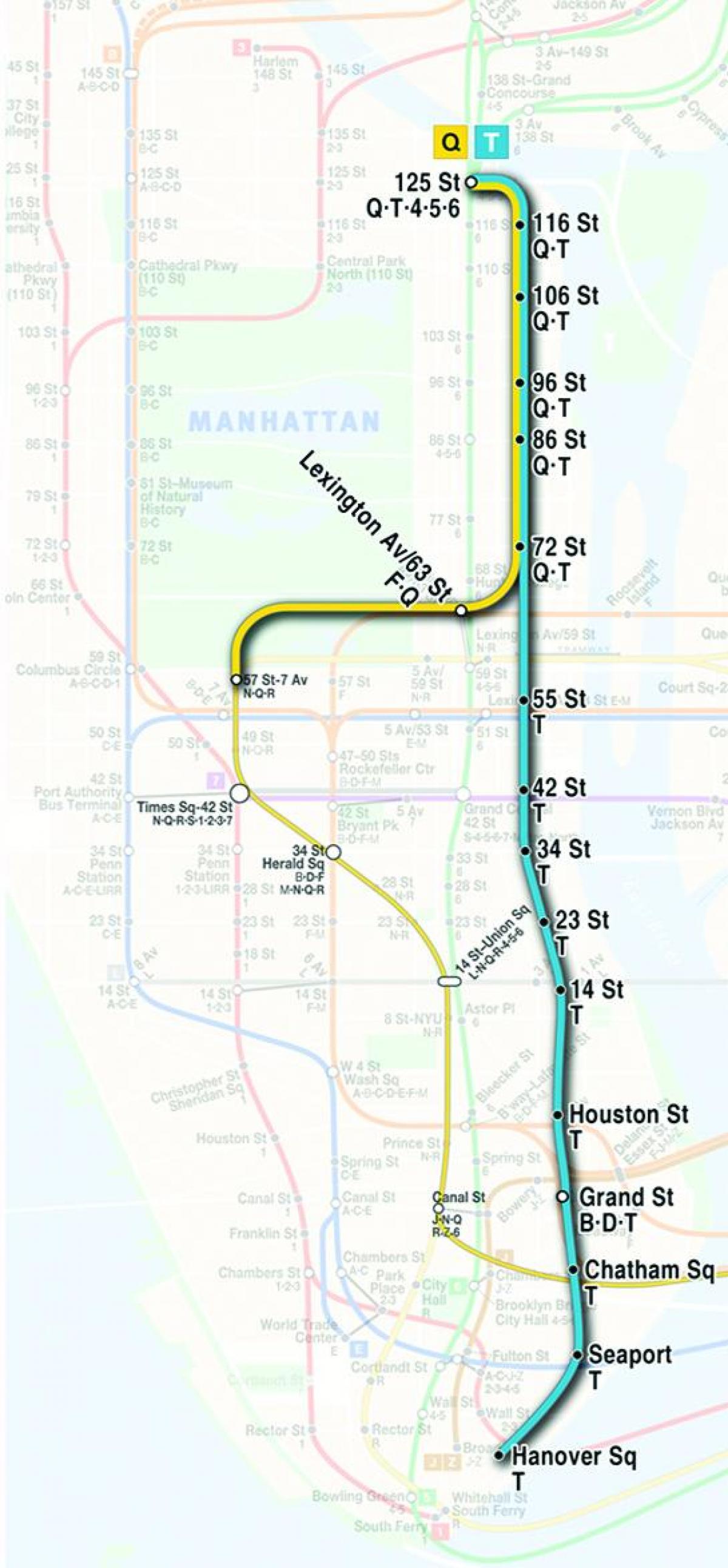 kaart van tweede laan metro