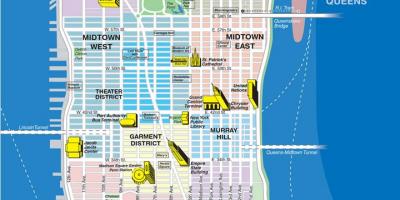 Kaart van die boonste Manhattan wyk