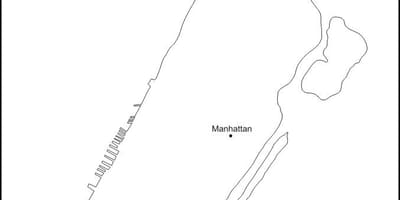 Leë kaart van Manhattan
