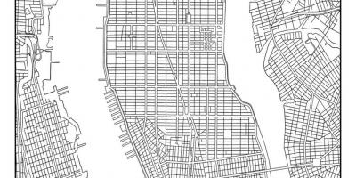 Kaart van Manhattan rooster