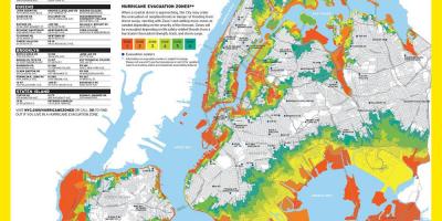 Manhattan vloed sone kaart
