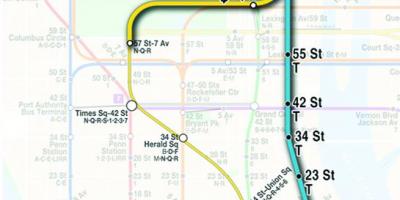 Kaart van tweede laan metro